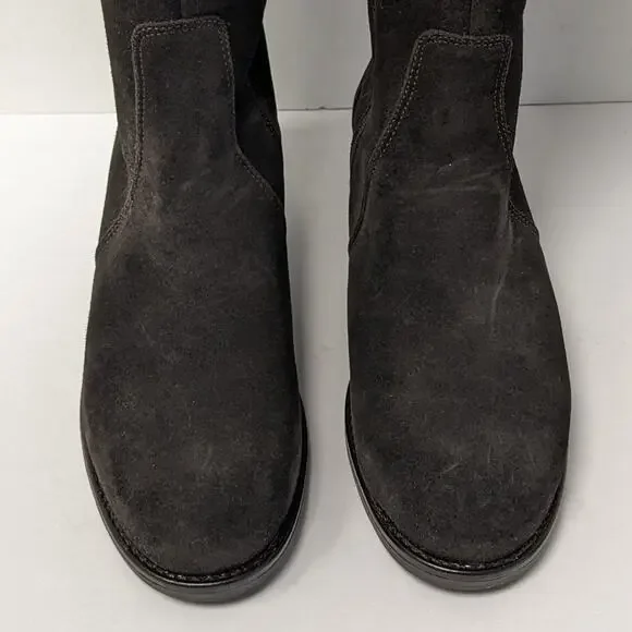 La Canadienne Passion Riding Boots, Espresso Suede, Women's 7 Extra Wide